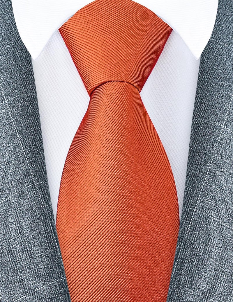 Branduce 3.15"（8cm） Men's Solid Color Formal Woven Necktie + Gift Box - Image 2